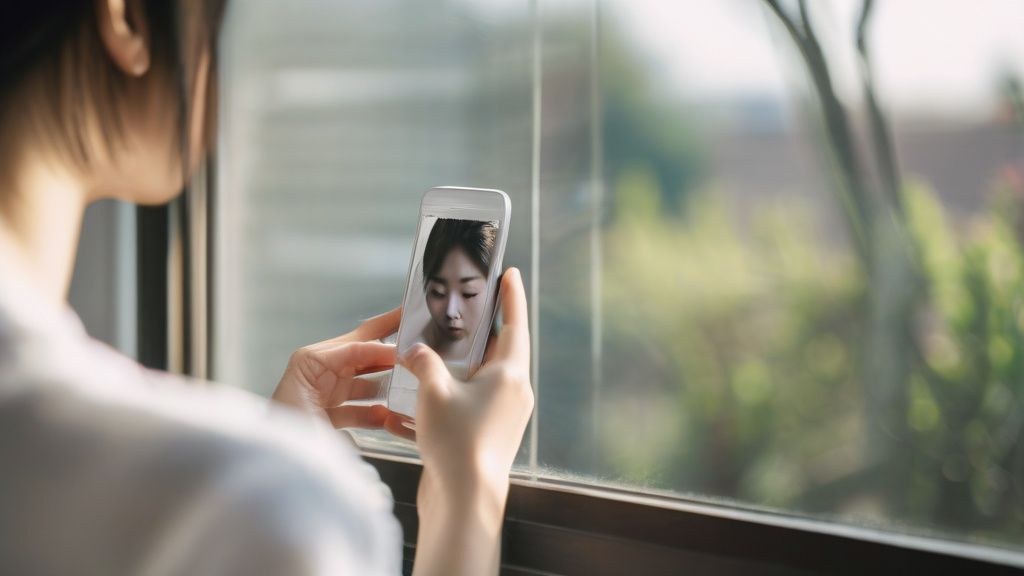 한국인 부부가 서로 마주 앉아 진솔한 대화를 나누는 모습