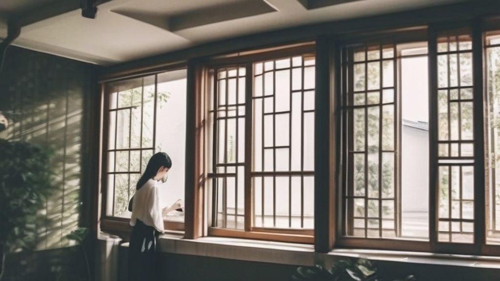 붉게 물든 단풍과 푸른 남해 바다가 어우러진 여수 향일암 전경